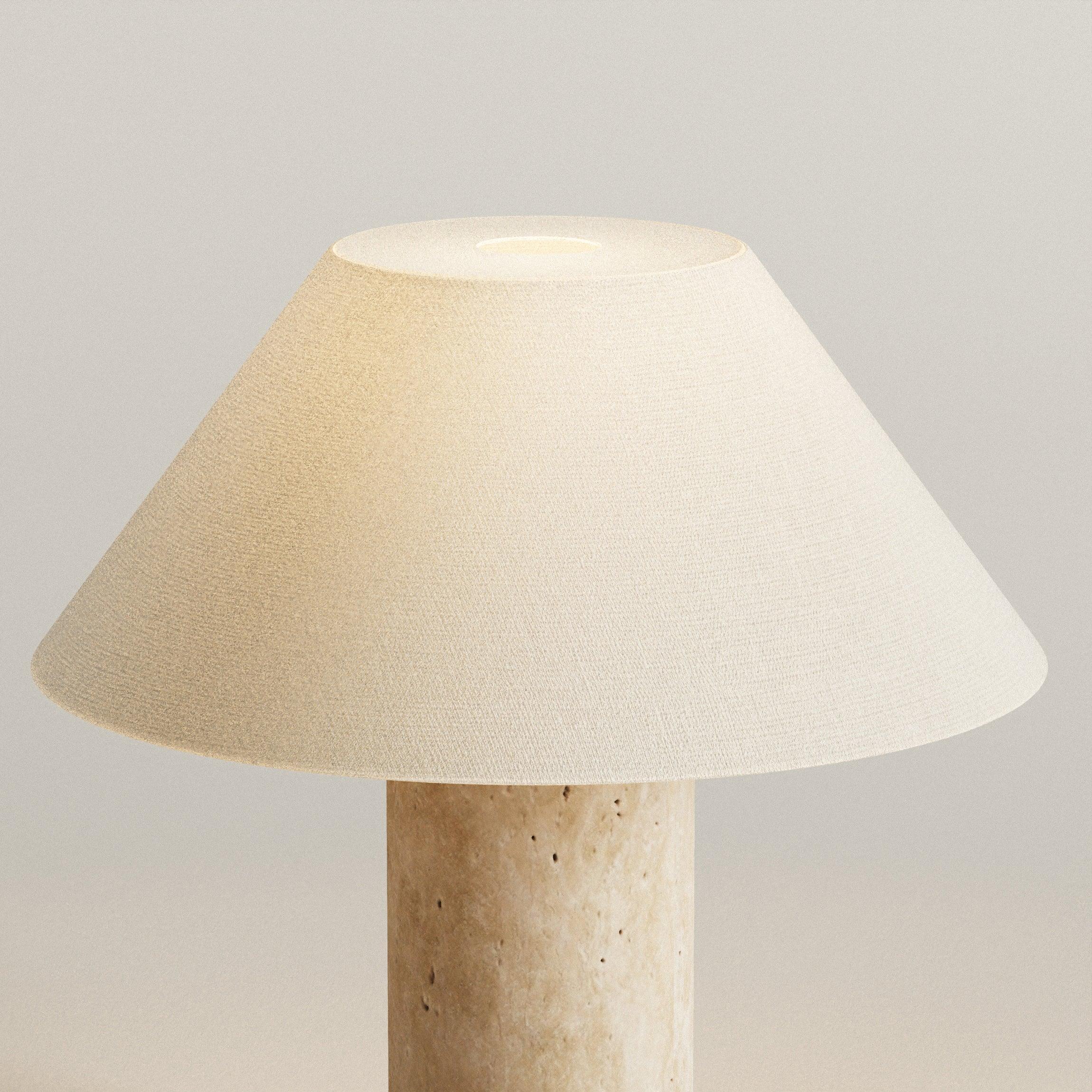 Aya Bordlampe | Travertine & Hør - Blossholm