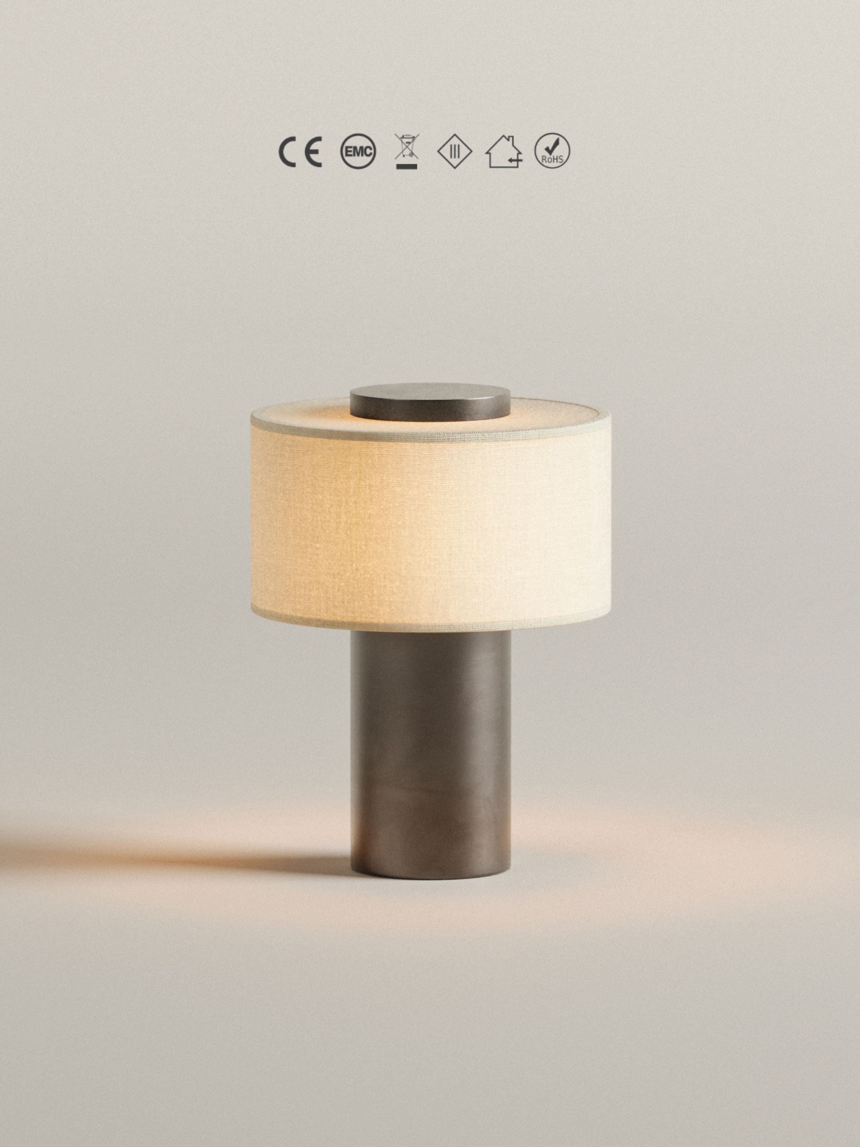 Auríe Portable Lamp | Bronze & Hør | 25 cm