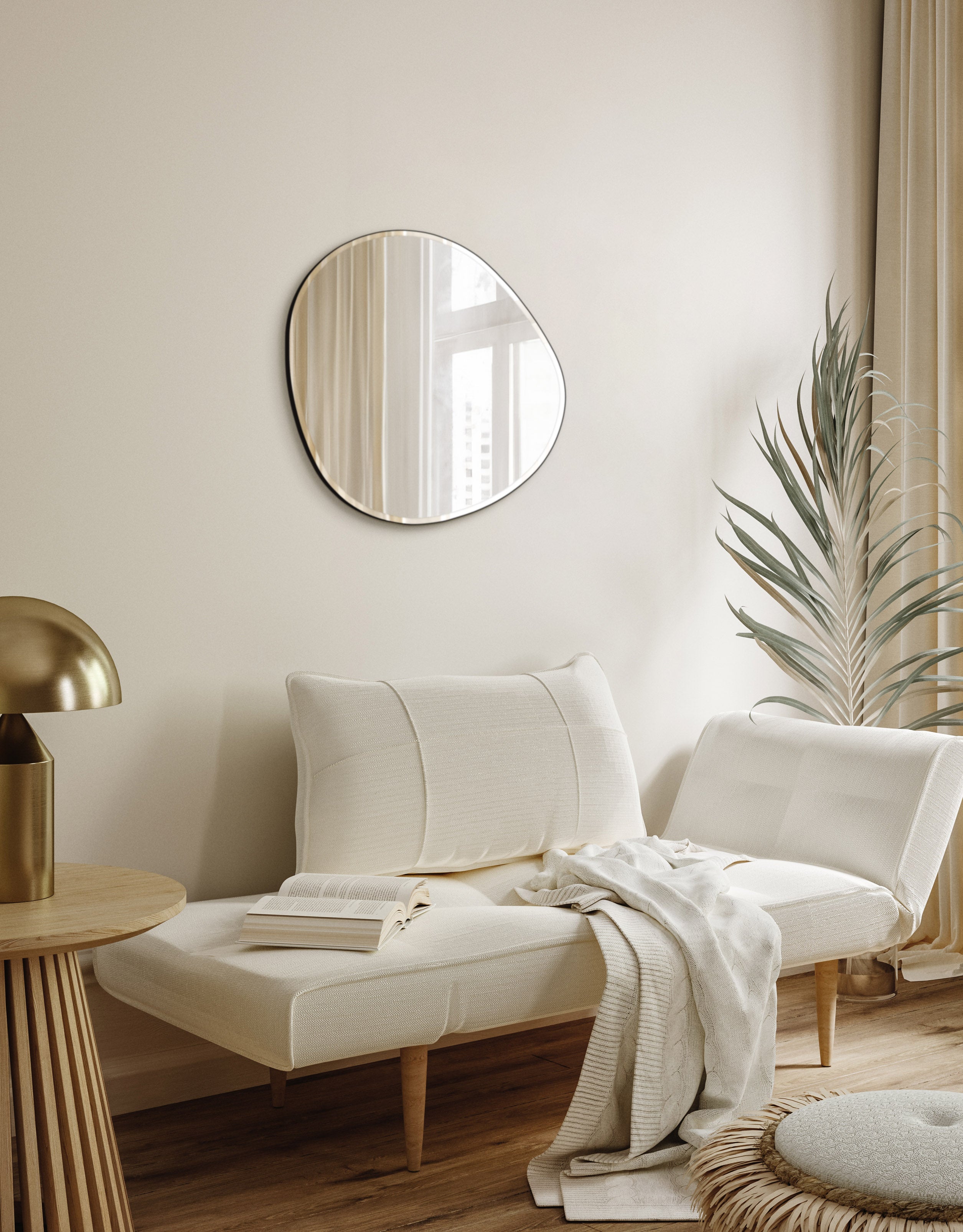 Plump Mirror Medium | 70 x 63 cm. - Blossholm