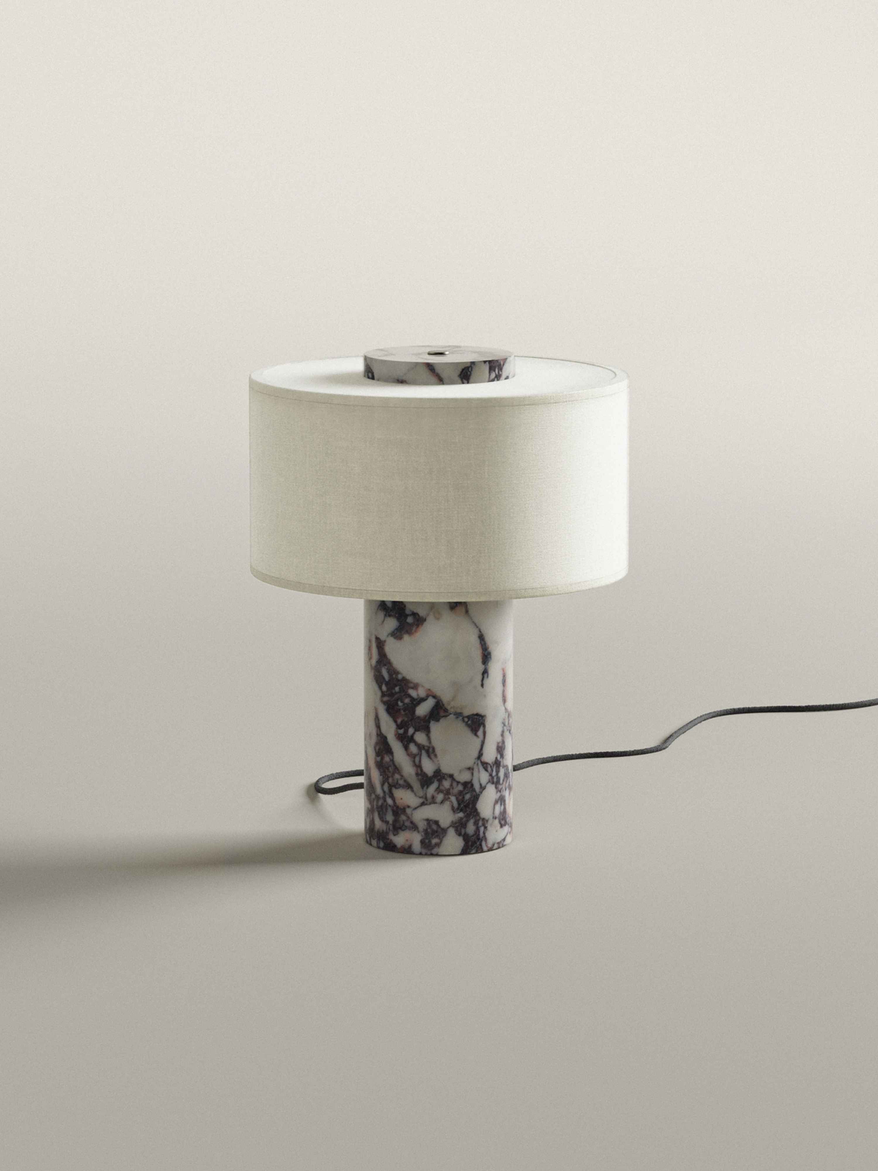 Auríe Large Lamp | Calacatta Viola & Hør | 35 cm