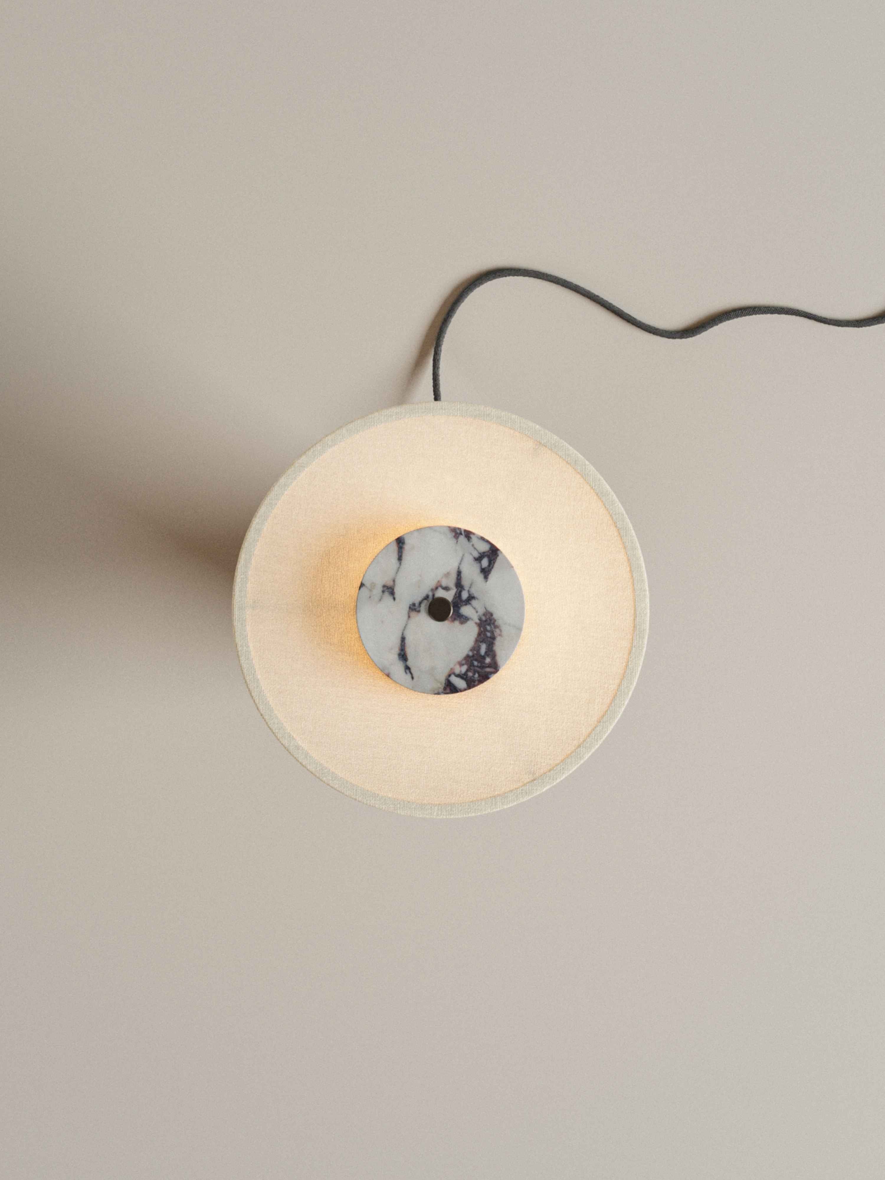 Auríe Large Lamp | Calacatta Viola & Hør | 35 cm