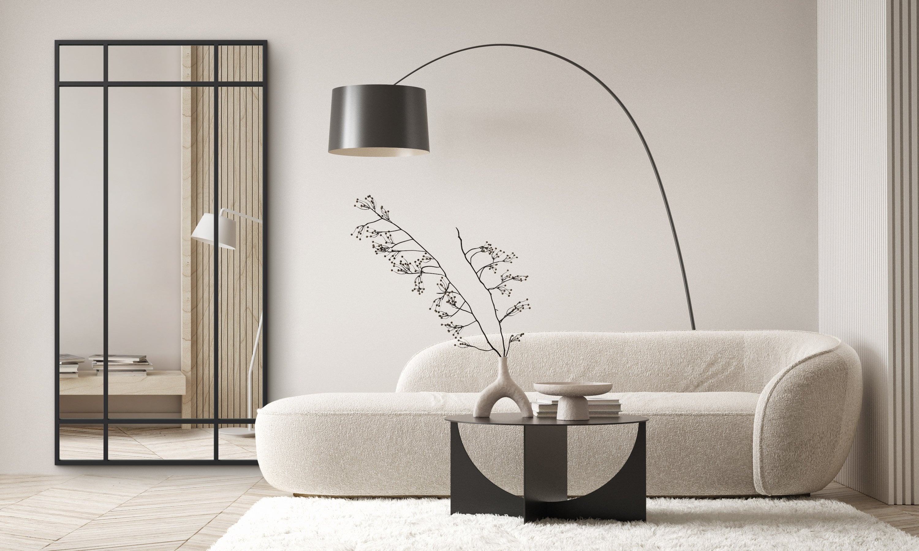 Industrial Mirror No. 3 | Spejl med ramme i jern | 220x110 cm - Blossholm