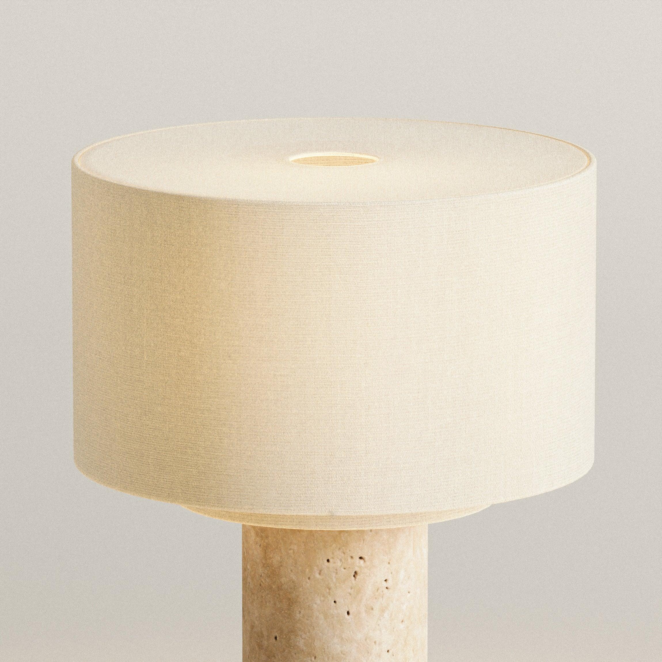 Eve Bordlampe | Travertine & Hør - Blossholm