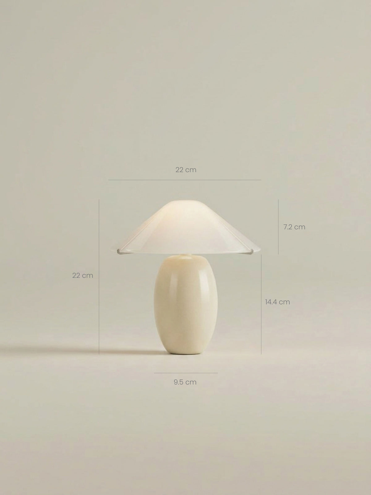 Maríel Portable Lamp | Off-white Keramik