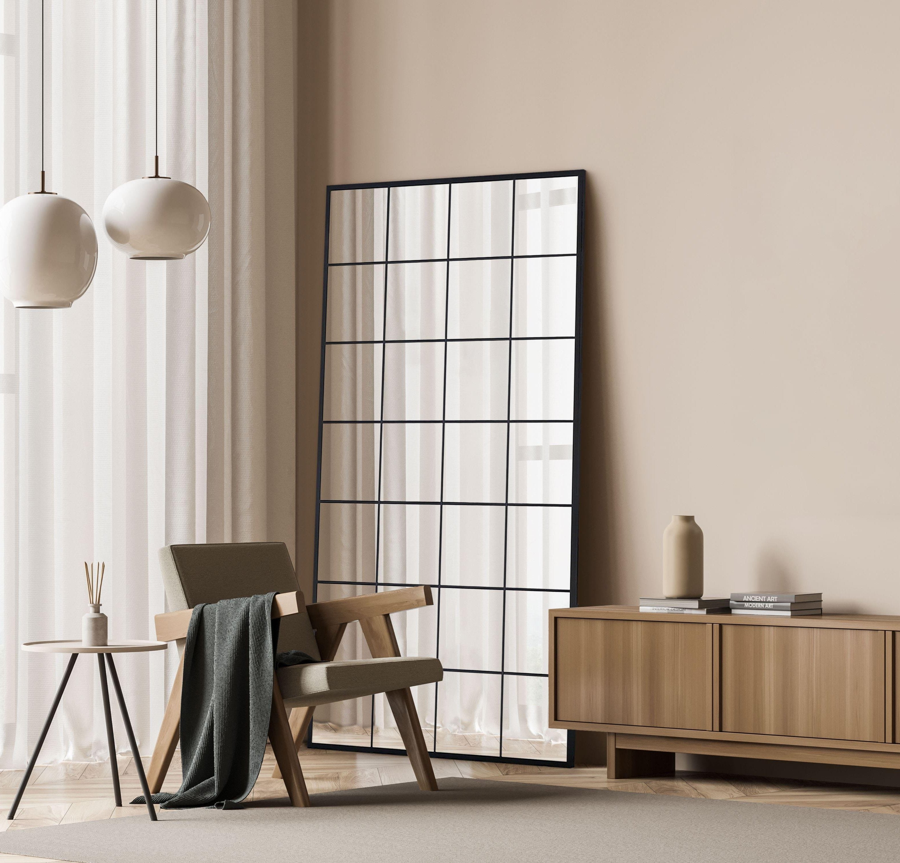 Stort Grid mirror no. 6 | 210 x 120 cm. - Blossholm