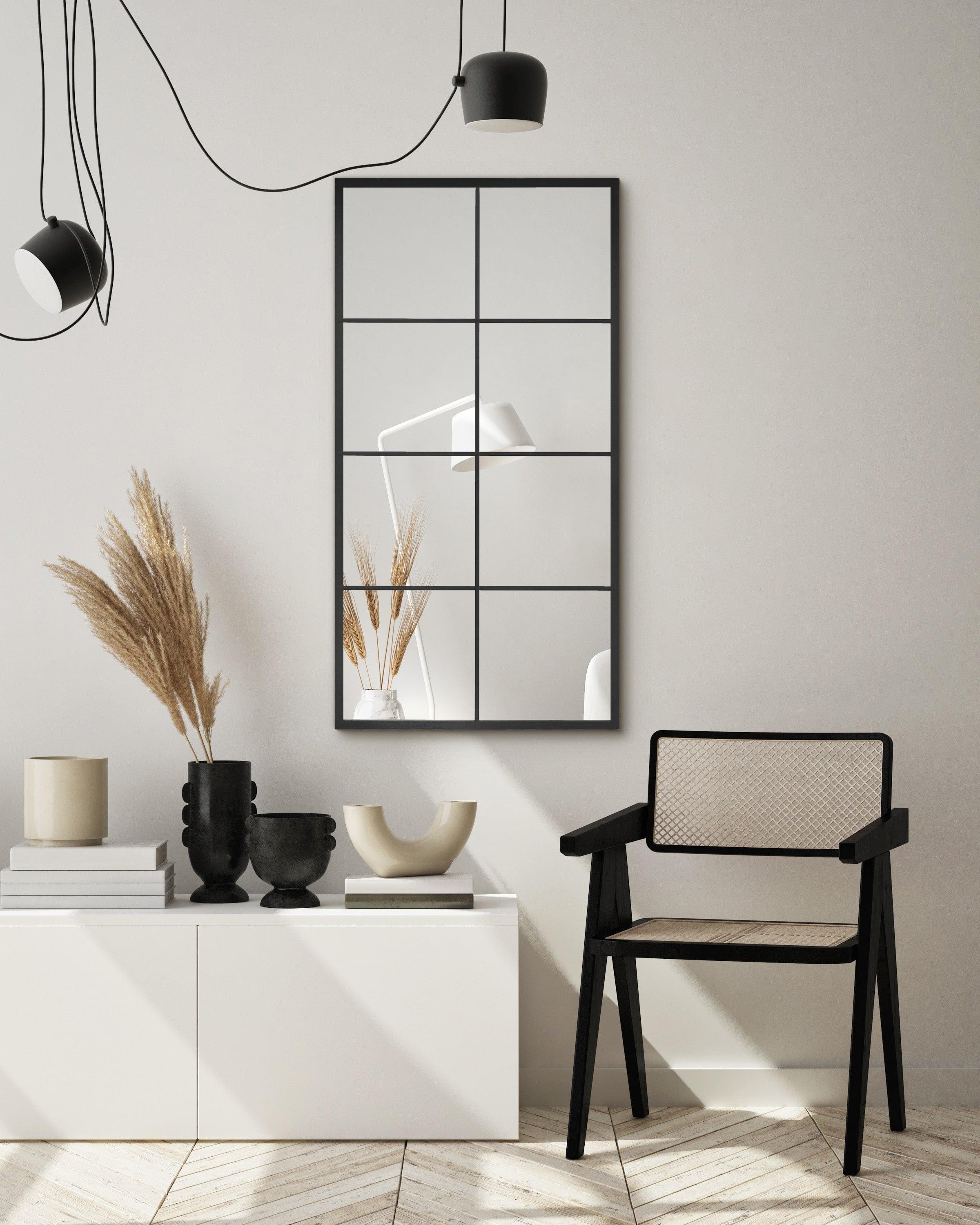 Simpel indretning med Grid mirror no. 4 | 120 x 60 cm - Blossholm