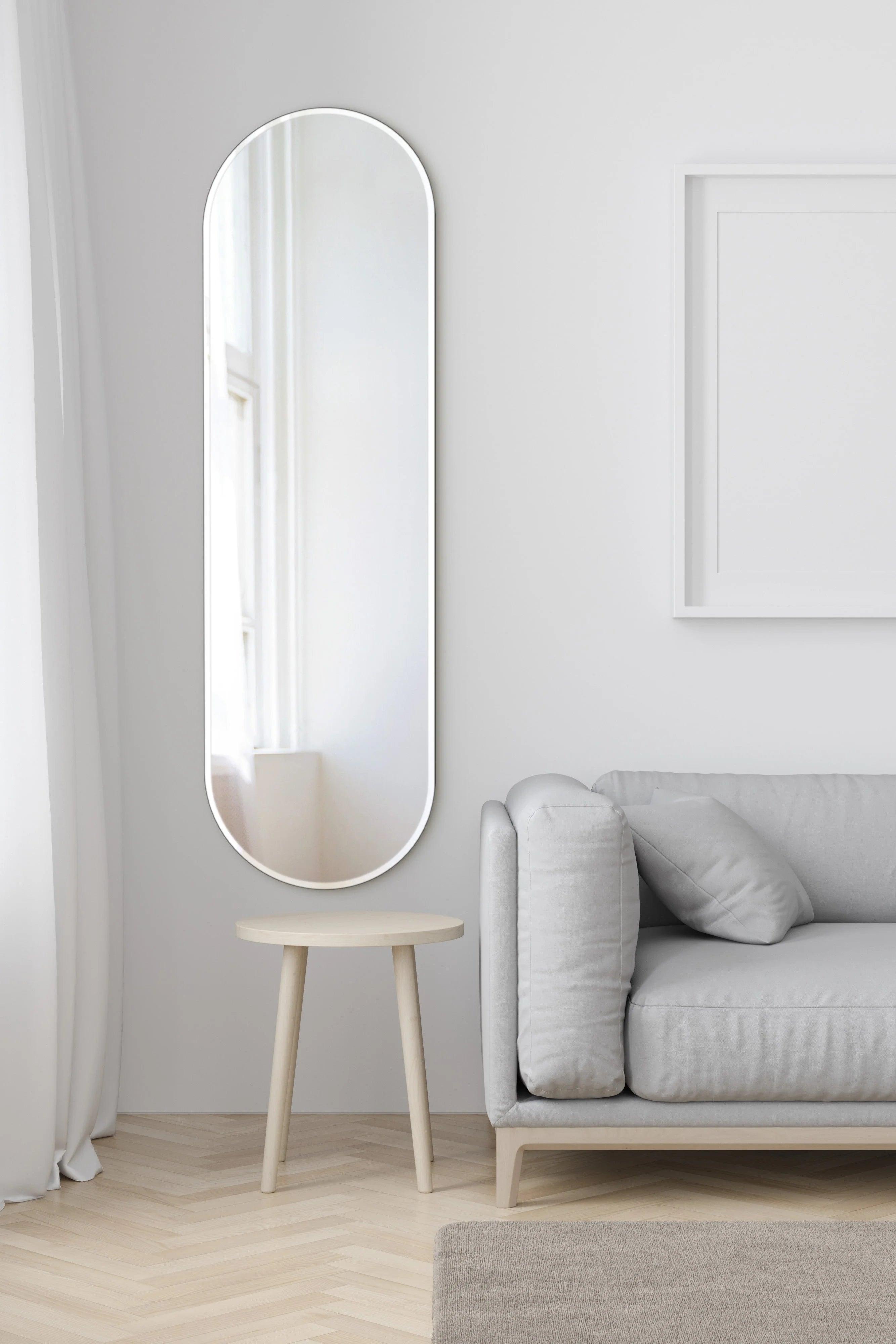 Nyd Oval mirror no. 2 bløde kanter | 40 x 130 cm