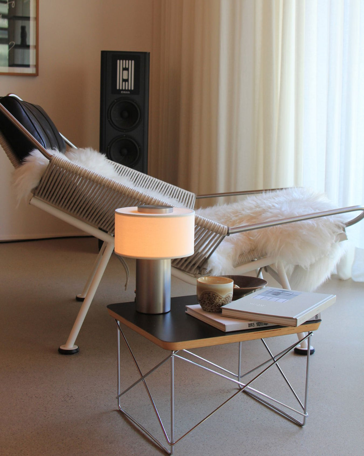 Auríe Portable Lamp | Aluminium & Hør | 25 cm