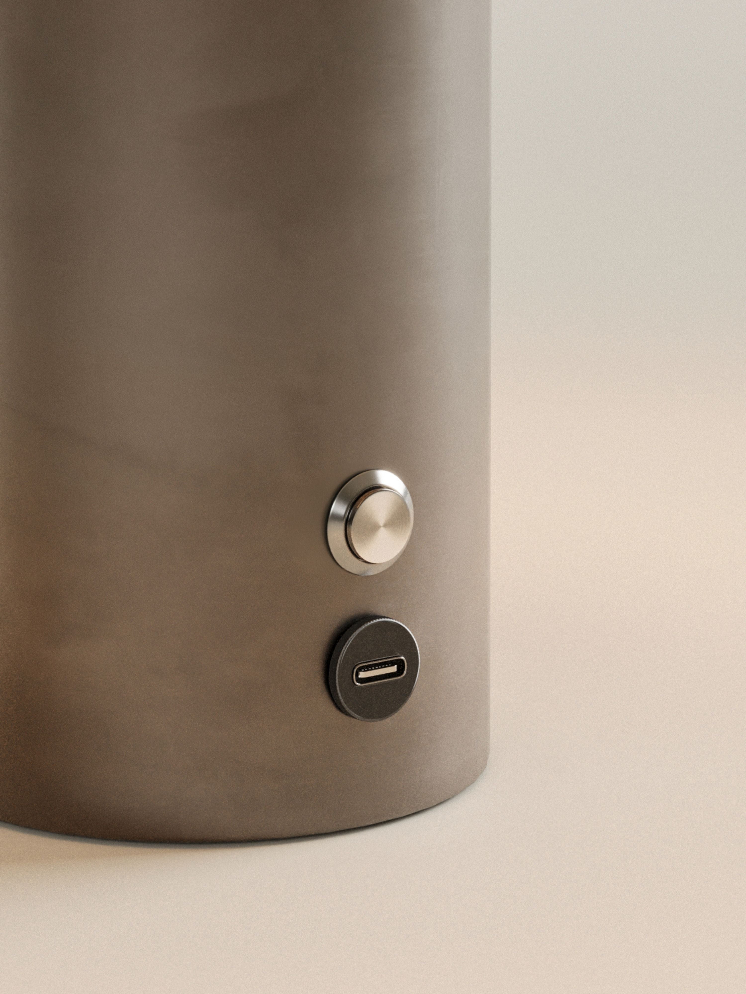 Auríe Portable Lamp | Bronze & Hør | 25 cm