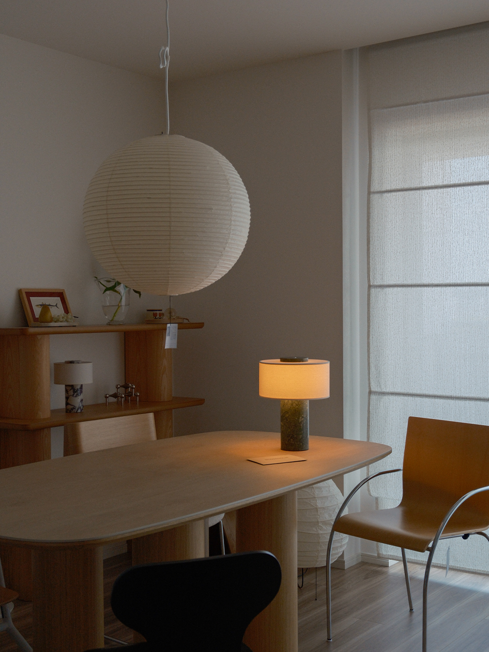 Auríe Large Lamp | Verde Guatemala & Hør | 35 cm