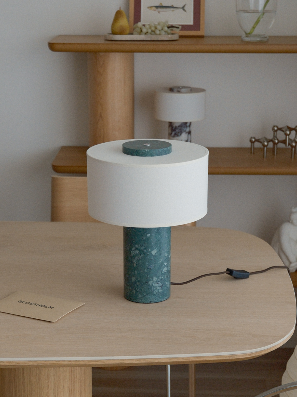 Auríe Large Lamp | Verde Guatemala & Hør | 35 cm