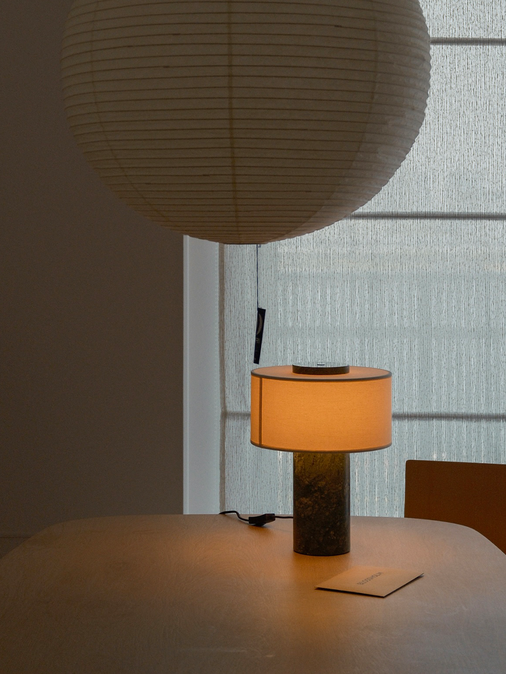 Auríe Large Lamp | Verde Guatemala & Hør | 35 cm