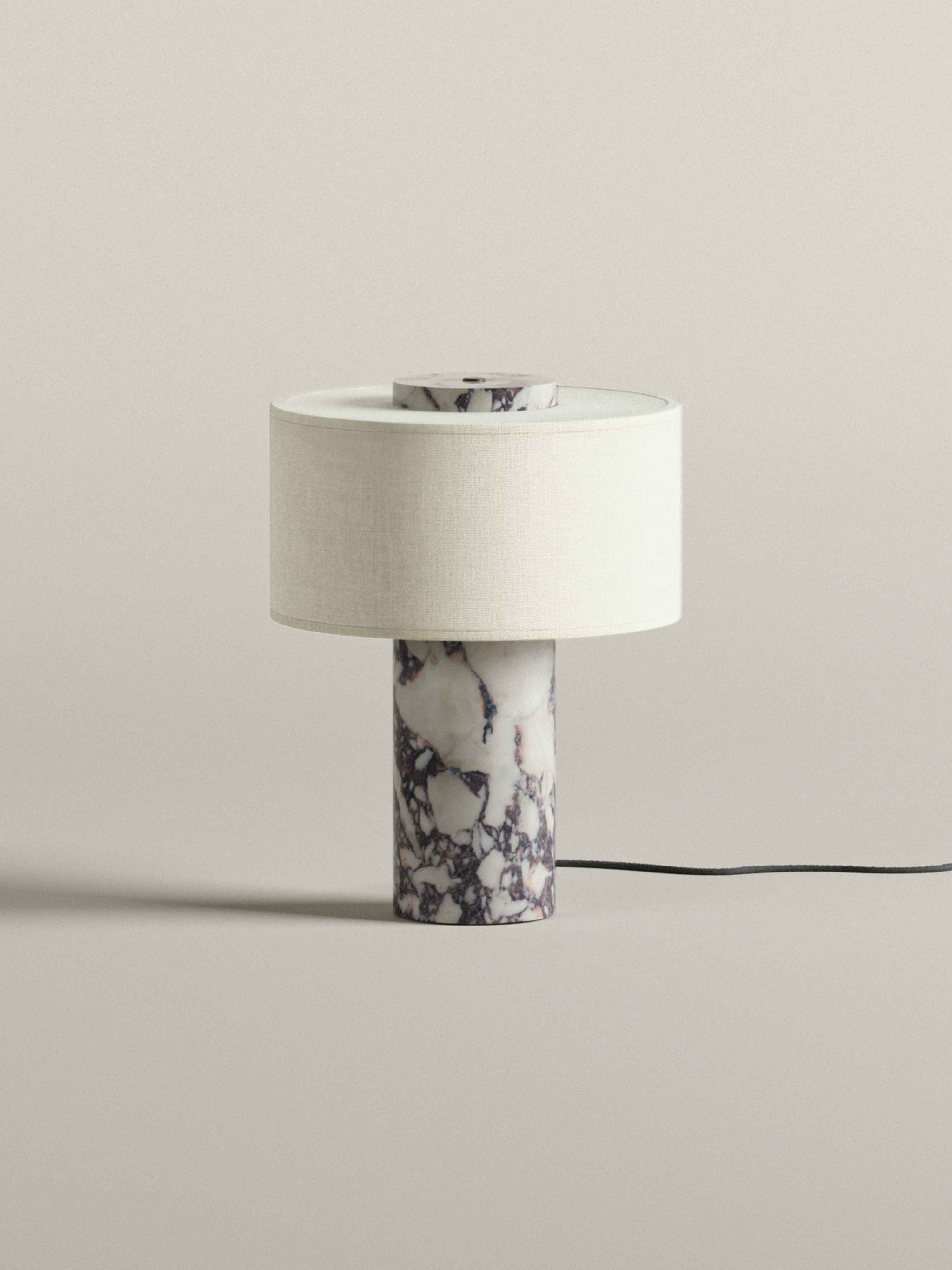Auríe Large Lamp | Calacatta Viola & Hør | 35 cm
