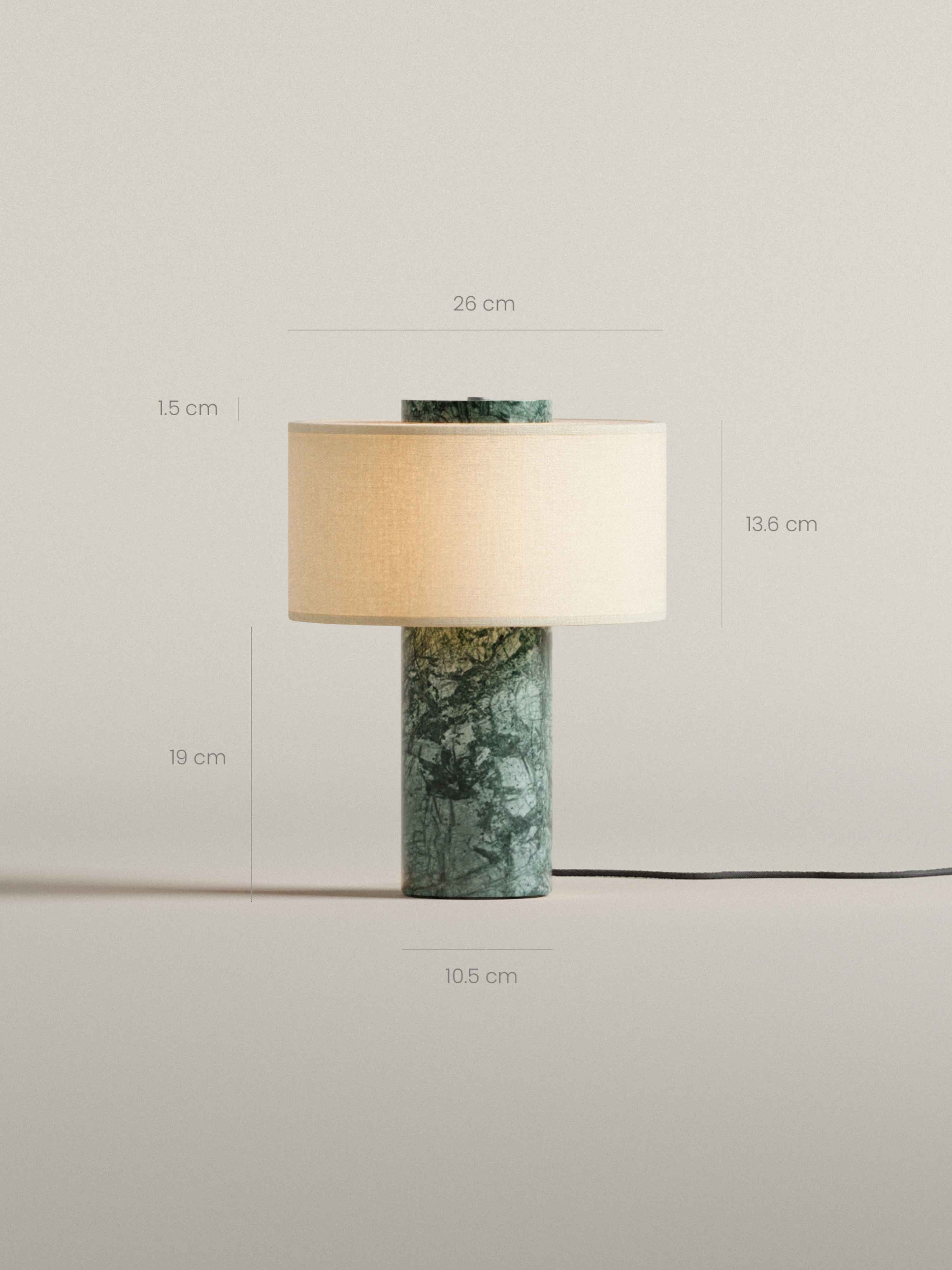 Auríe Large Lamp | Verde Guatemala & Hør | 35 cm