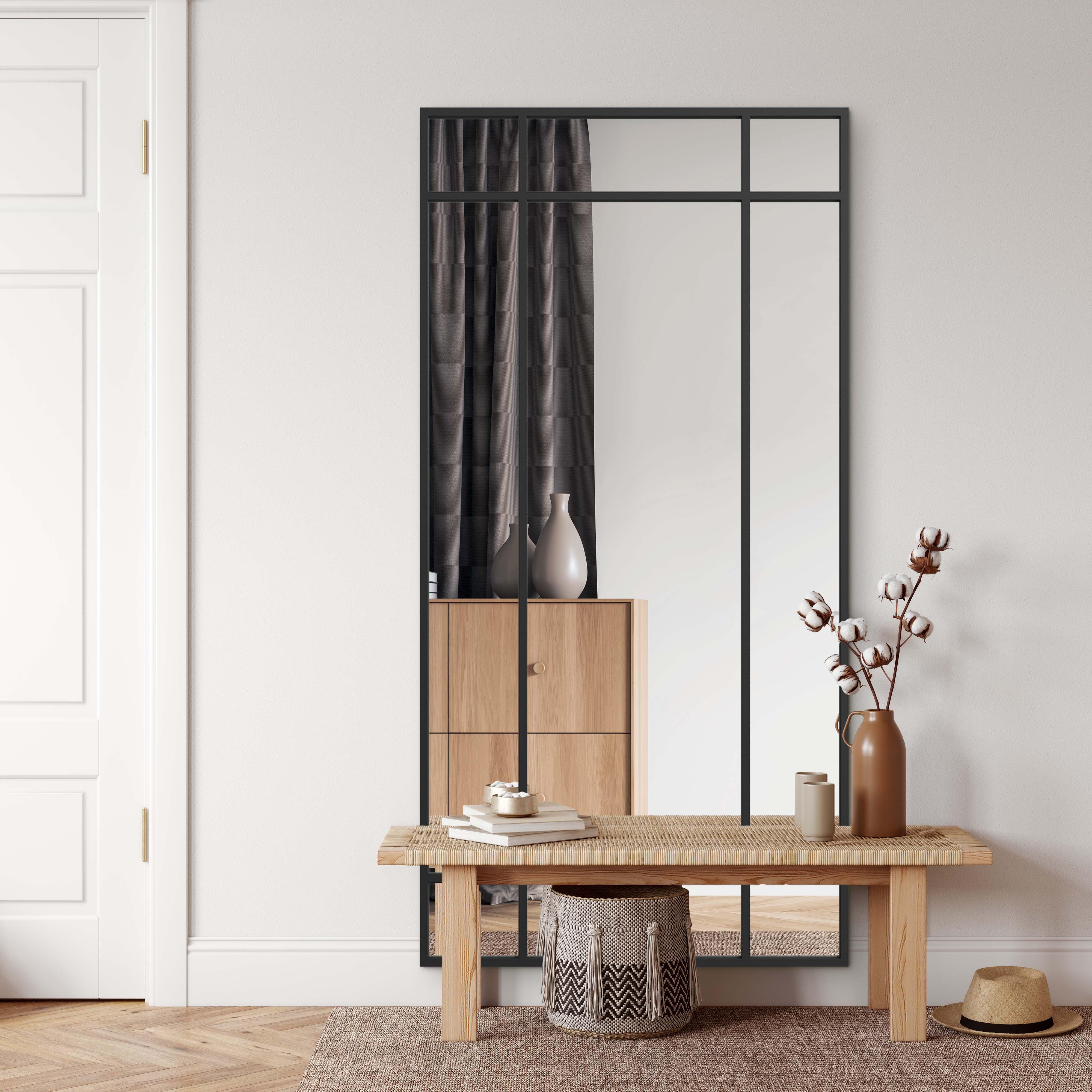 Industrial Mirror No. 1 er en smuk tilføjelse | Spejl med ramme i jern | 180x90 cm 