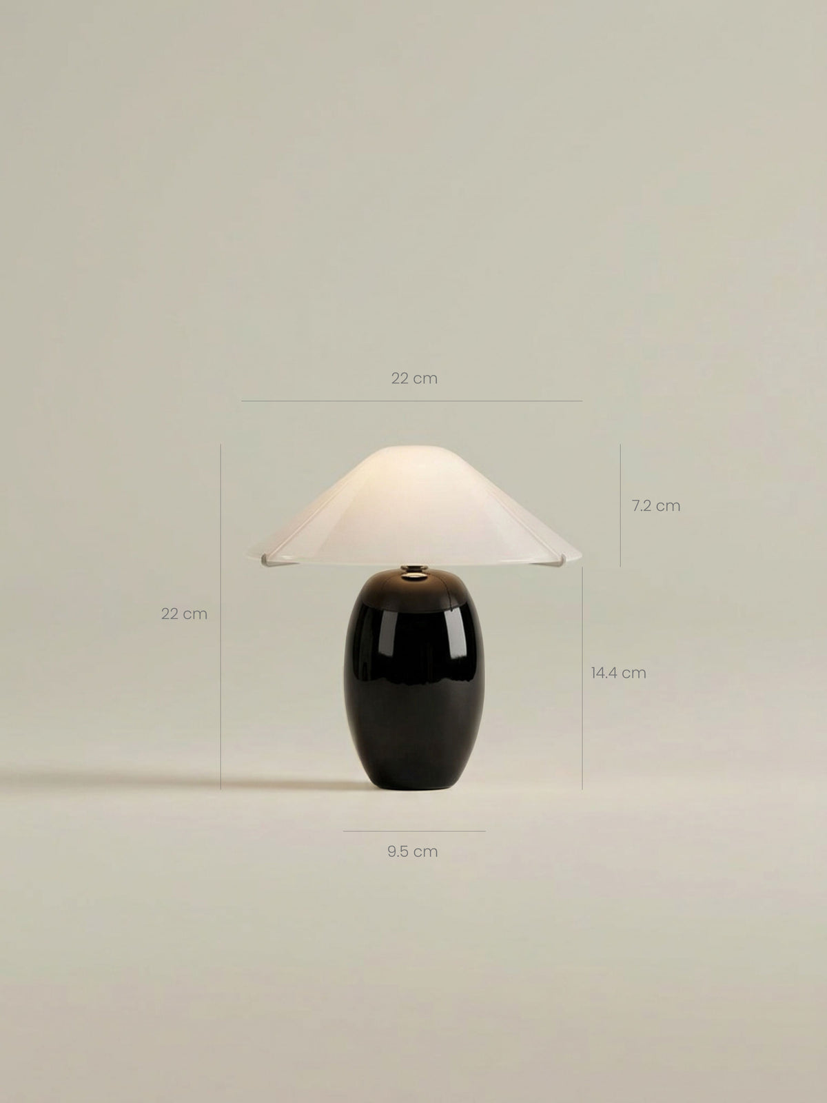 Maríel Portable Lamp | Sort Keramik