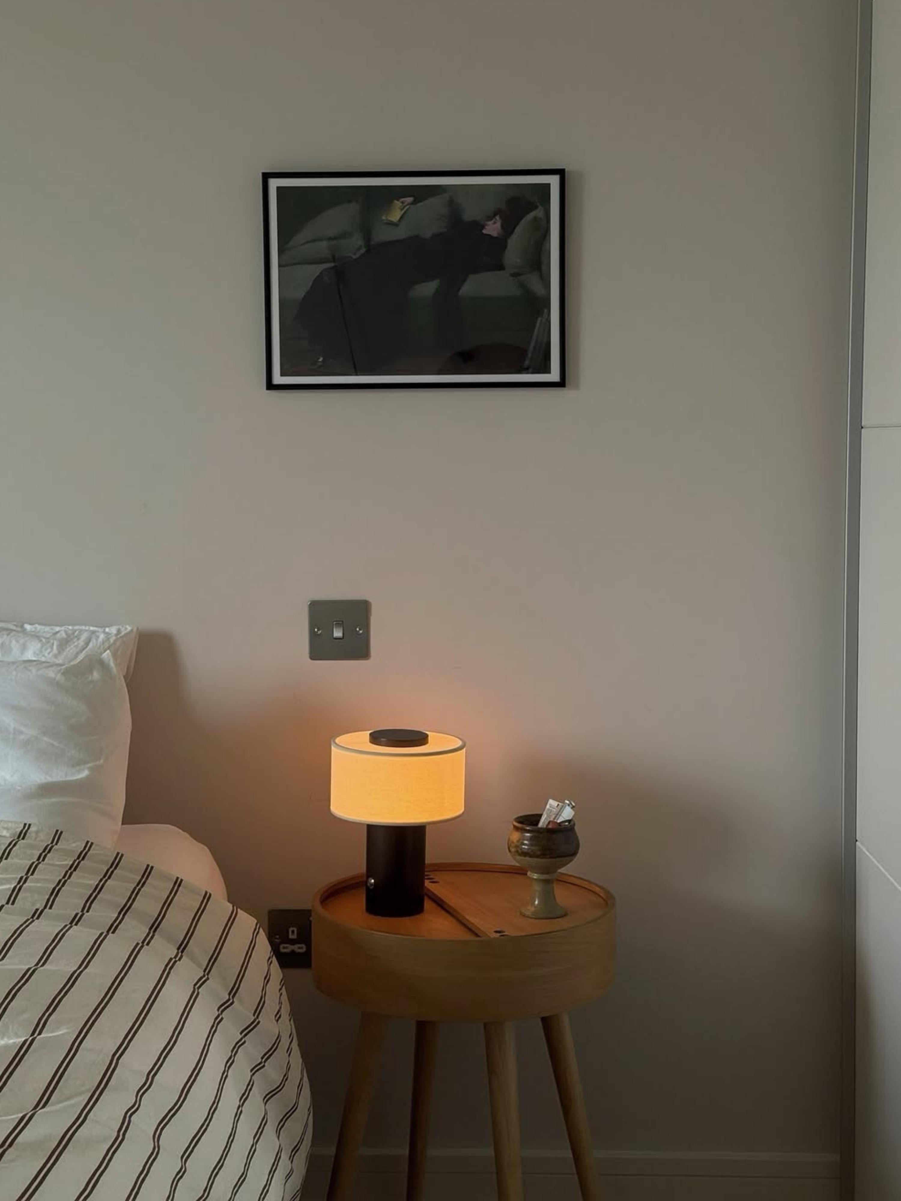 Auríe Portable Lamp | Bronze & Hør | 25 cm