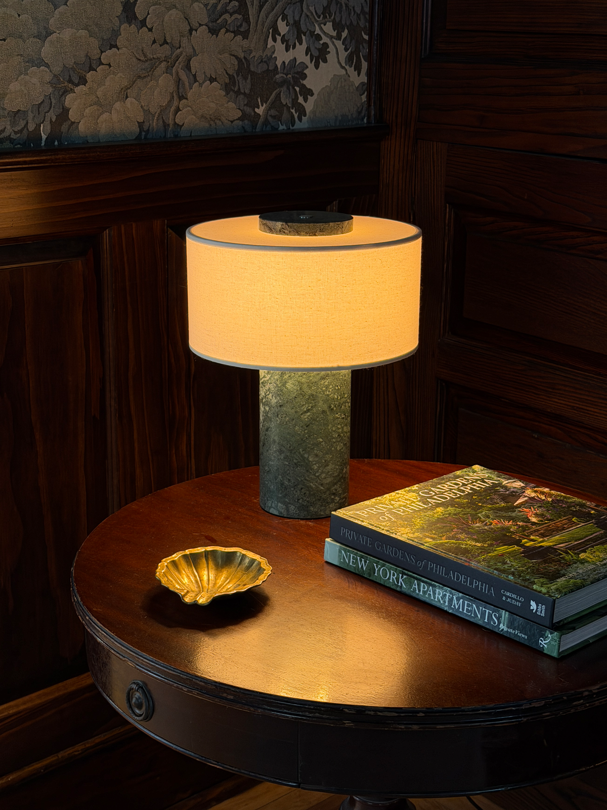 Auríe Large Lamp | Verde Guatemala & Hør | 35 cm