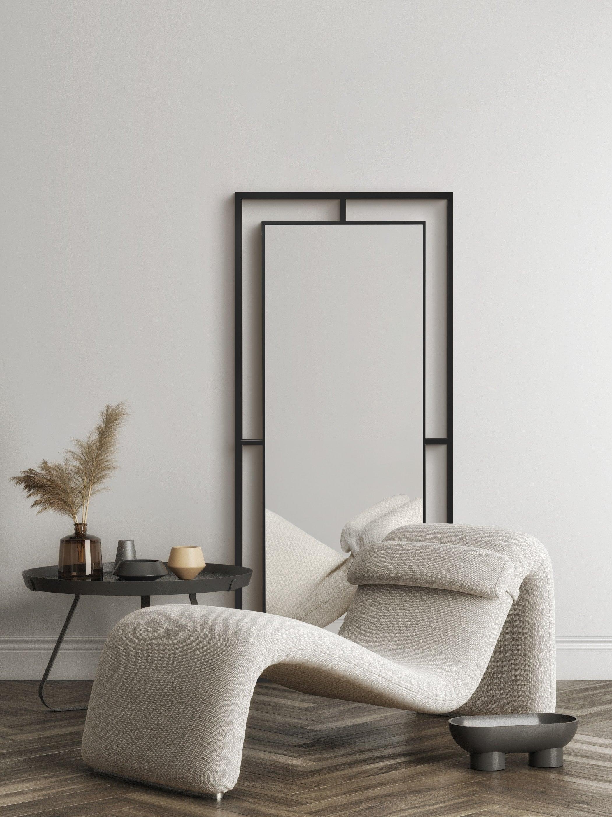 Framed Mirror No. 1 | Stort spejl med Jernramme | 180 x 80 cm. - Smuk placering i hjemmet