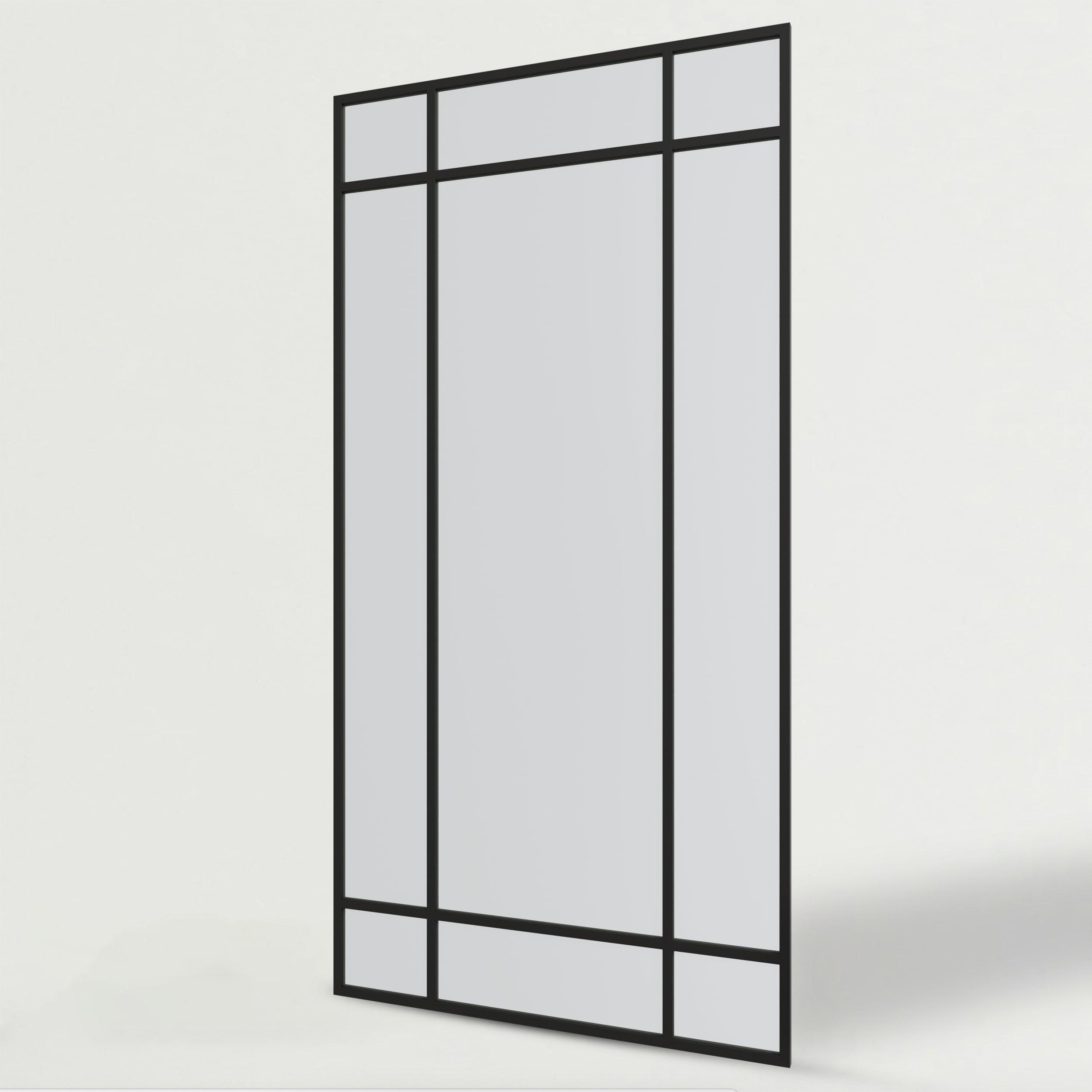 Industrial mirror No. 2 set fra siden | Spejl med ramme i jern | 200x100 cm